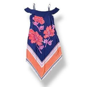 Anthropologie Moulinette‎ Soeurs Floral Silk Midi Off Shoulder Dress Size Small